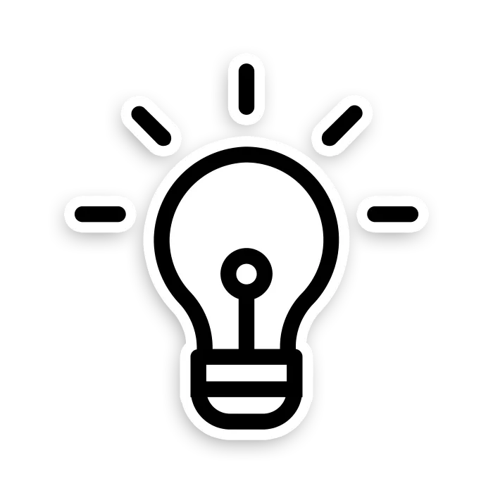 Glowing bulb icon